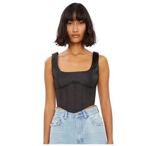Danielle Guizio Women’s Black Lace Up Corset Sleeveless Witchy Goth Vampire XS?